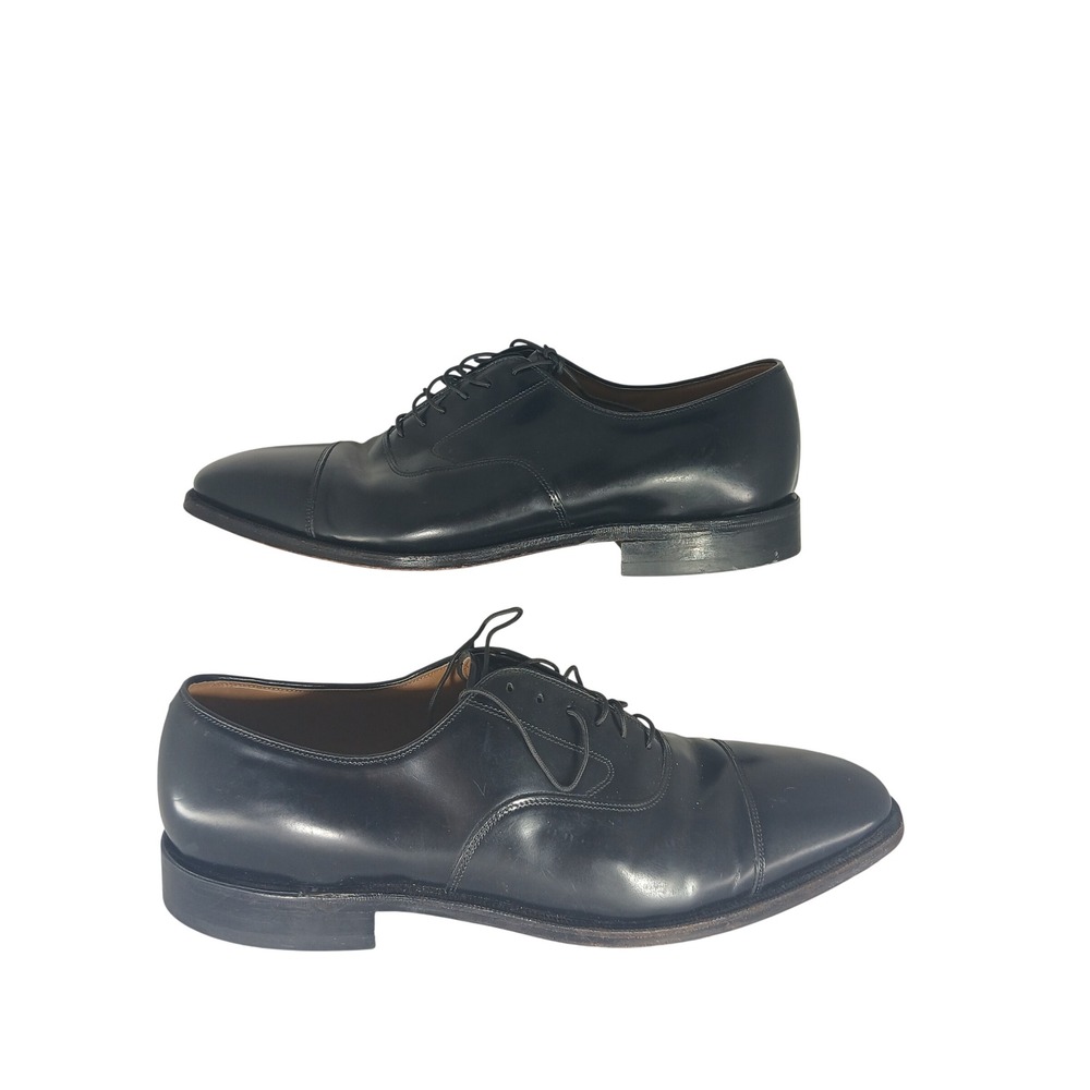 Johnston & Murphy Cap Toe Oxford 13 B Black Leather Dress Shoes 22 02981
